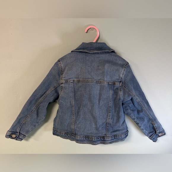 Old Navy Silver Snap Button Blue Jean Jacket with Pockets, Toddler Girl Size 5T - Picture 5 of 9